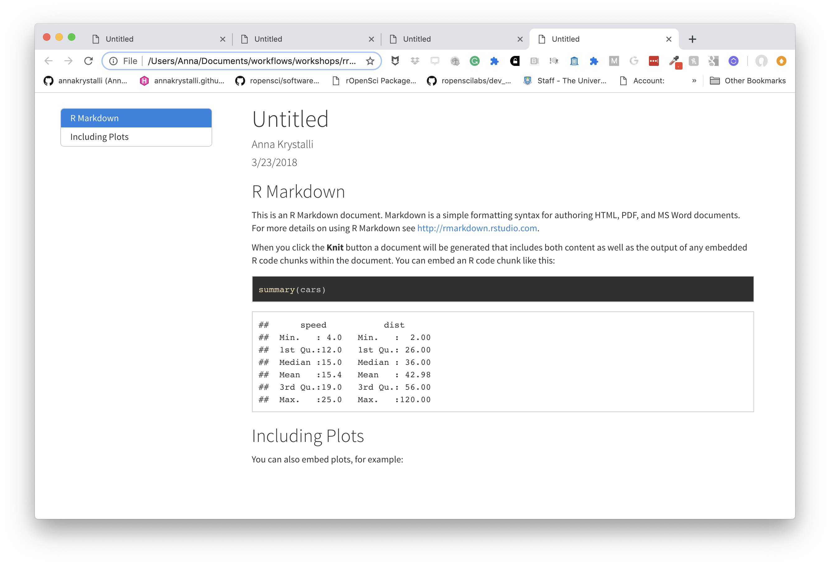 Rstudio Rmarkdown